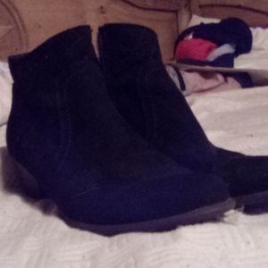 A pair of ankle boots.